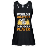 vintage World's Okayest Disc Golf Player Ladies Essential Flowy Tank