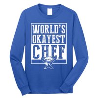 Vintage Worlds Okayest Chef Gift Cooking Gift Long Sleeve Shirt