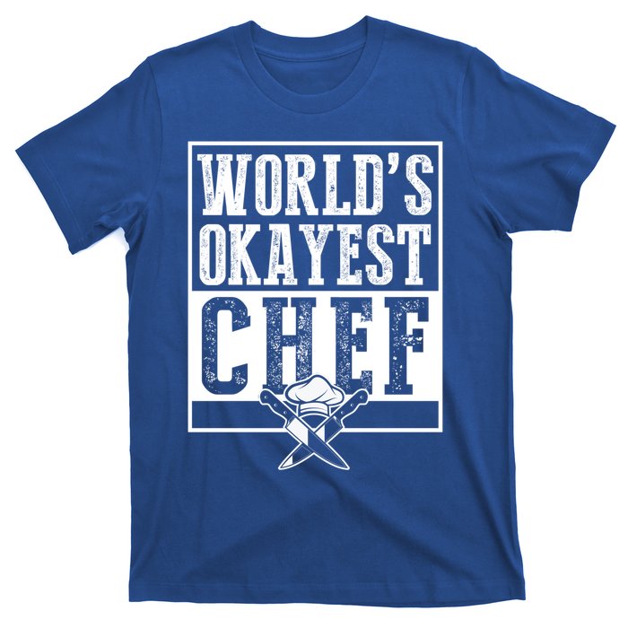 Vintage Worlds Okayest Chef Gift Cooking Gift T-Shirt