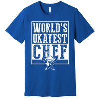 Vintage Worlds Okayest Chef Gift Cooking Gift Premium T-Shirt