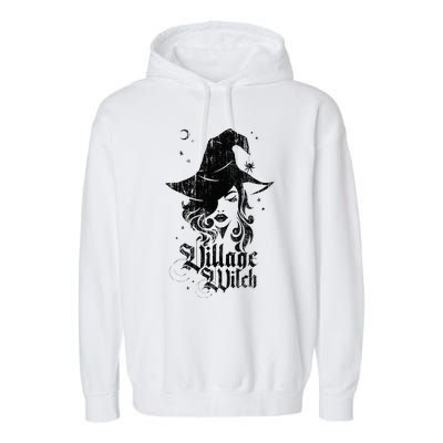 Village Witch Pagan Vintage Garment-Dyed Fleece Hoodie