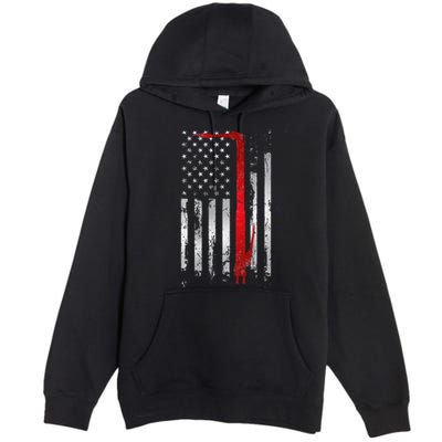 Vintage Welder Patriotic USA American Flag Welding Premium Pullover Hoodie