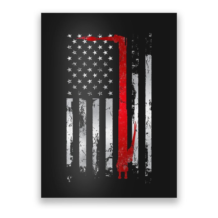 Vintage Welder Patriotic USA American Flag Welding Poster