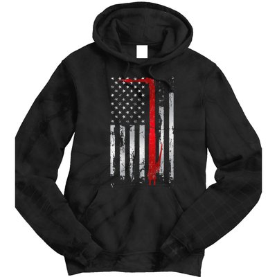 Vintage Welder Patriotic USA American Flag Welding Tie Dye Hoodie