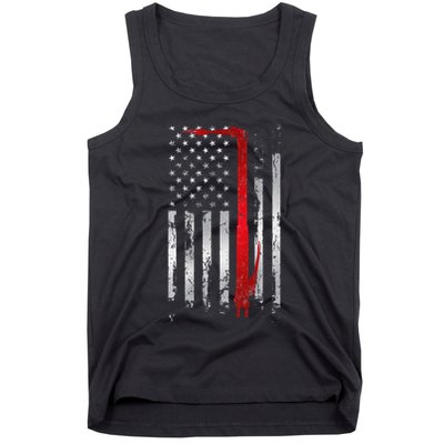 Vintage Welder Patriotic USA American Flag Welding Tank Top