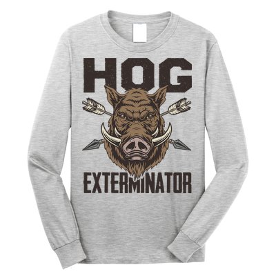 Vintage Wild Pig Hunt Hunting Hog Exterminator Boar Hunter Long Sleeve Shirt