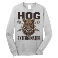 Vintage Wild Pig Hunt Hunting Hog Exterminator Boar Hunter Long Sleeve Shirt