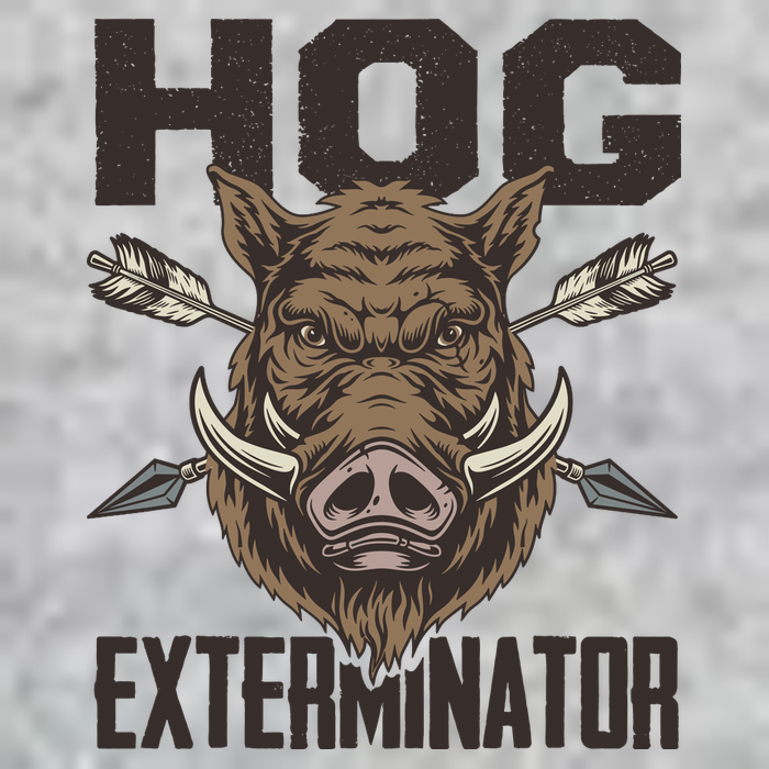 Vintage Wild Pig Hunt Hunting Hog Exterminator Boar Hunter Long Sleeve Shirt