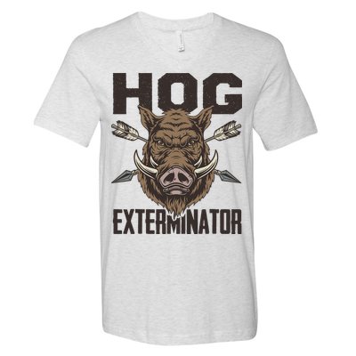 Vintage Wild Pig Hunt Hunting Hog Exterminator Boar Hunter V-Neck T-Shirt
