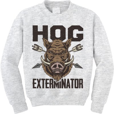 Vintage Wild Pig Hunt Hunting Hog Exterminator Boar Hunter Kids Sweatshirt