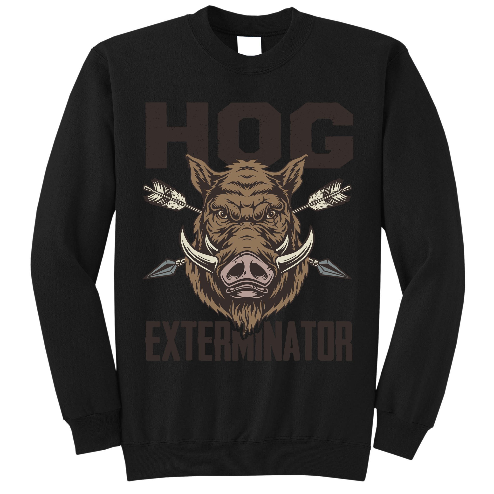 Vintage Wild Pig Hunt Hunting Hog Exterminator Boar Hunter Tall Sweatshirt