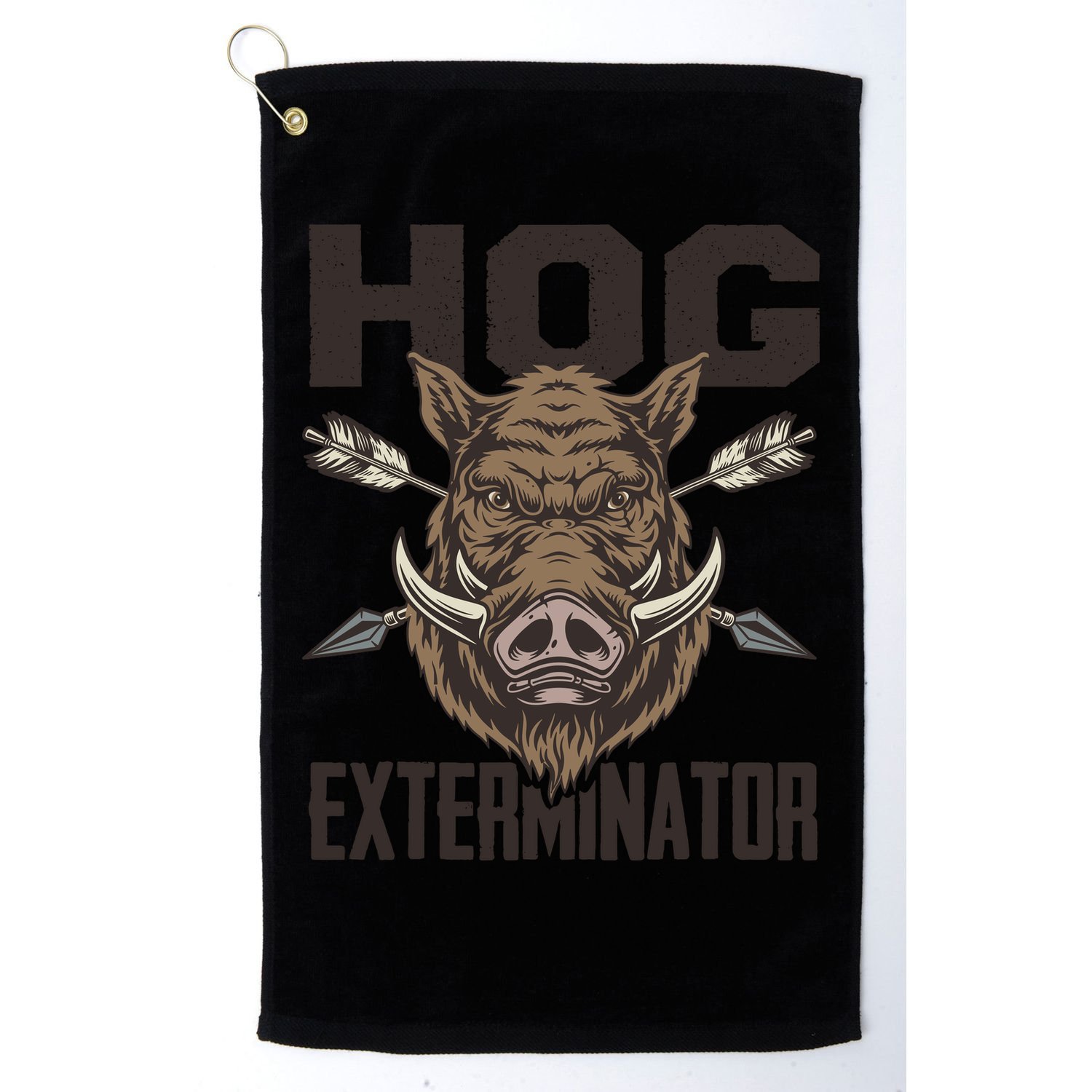 Vintage Wild Pig Hunt Hunting Hog Exterminator Boar Hunter Golf Towel