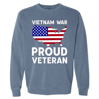 Vietnam War Proud Veteran Garment-Dyed Sweatshirt