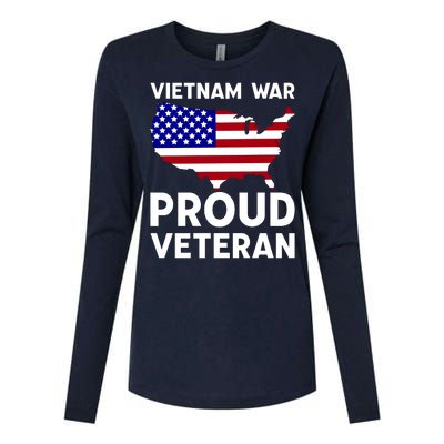 Vietnam War Proud Veteran Womens Cotton Relaxed Long Sleeve T-Shirt