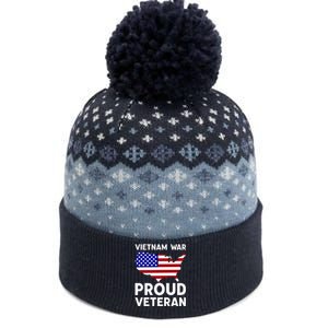 Vietnam War Proud Veteran The Baniff Cuffed Pom Beanie