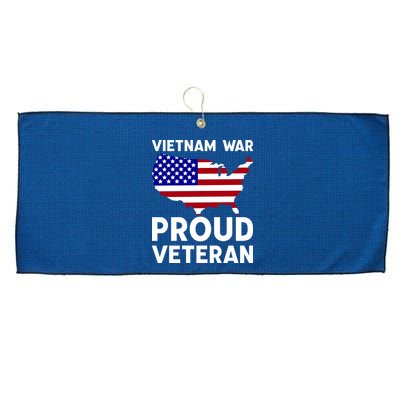 Vietnam War Proud Veteran Large Microfiber Waffle Golf Towel