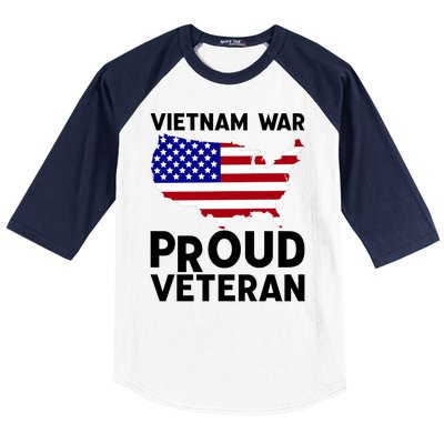 Vietnam War Proud Veteran Baseball Sleeve Shirt