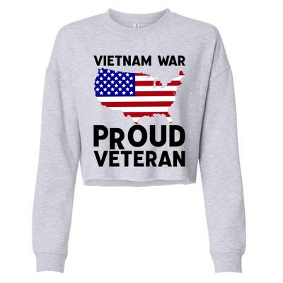 Vietnam War Proud Veteran Cropped Pullover Crew