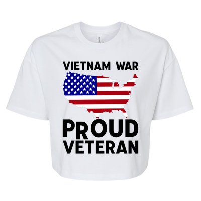 Vietnam War Proud Veteran Bella+Canvas Jersey Crop Tee