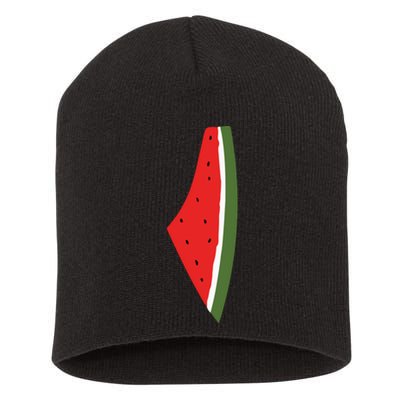 Violet Wear Palestine Watermelon Short Acrylic Beanie