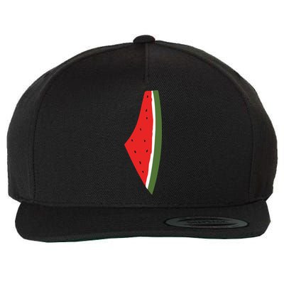 Violet Wear Palestine Watermelon Wool Snapback Cap