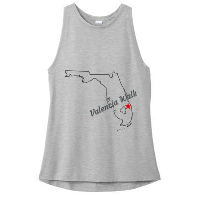 Valencia Walk Port St Lucie Florida Ladies PosiCharge Tri-Blend Wicking Tank