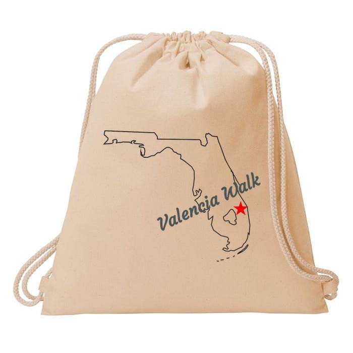 Valencia Walk Port St Lucie Florida Drawstring Bag