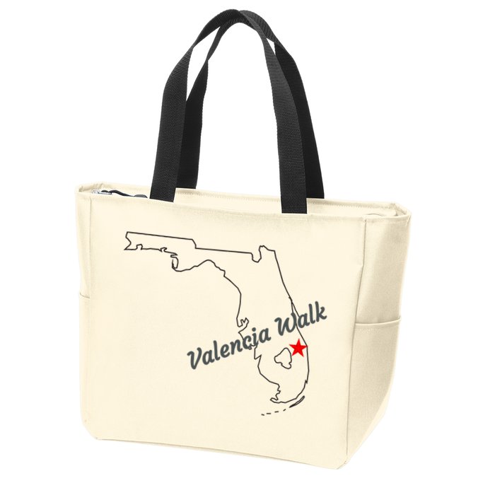 Valencia Walk Port St Lucie Florida Zip Tote Bag