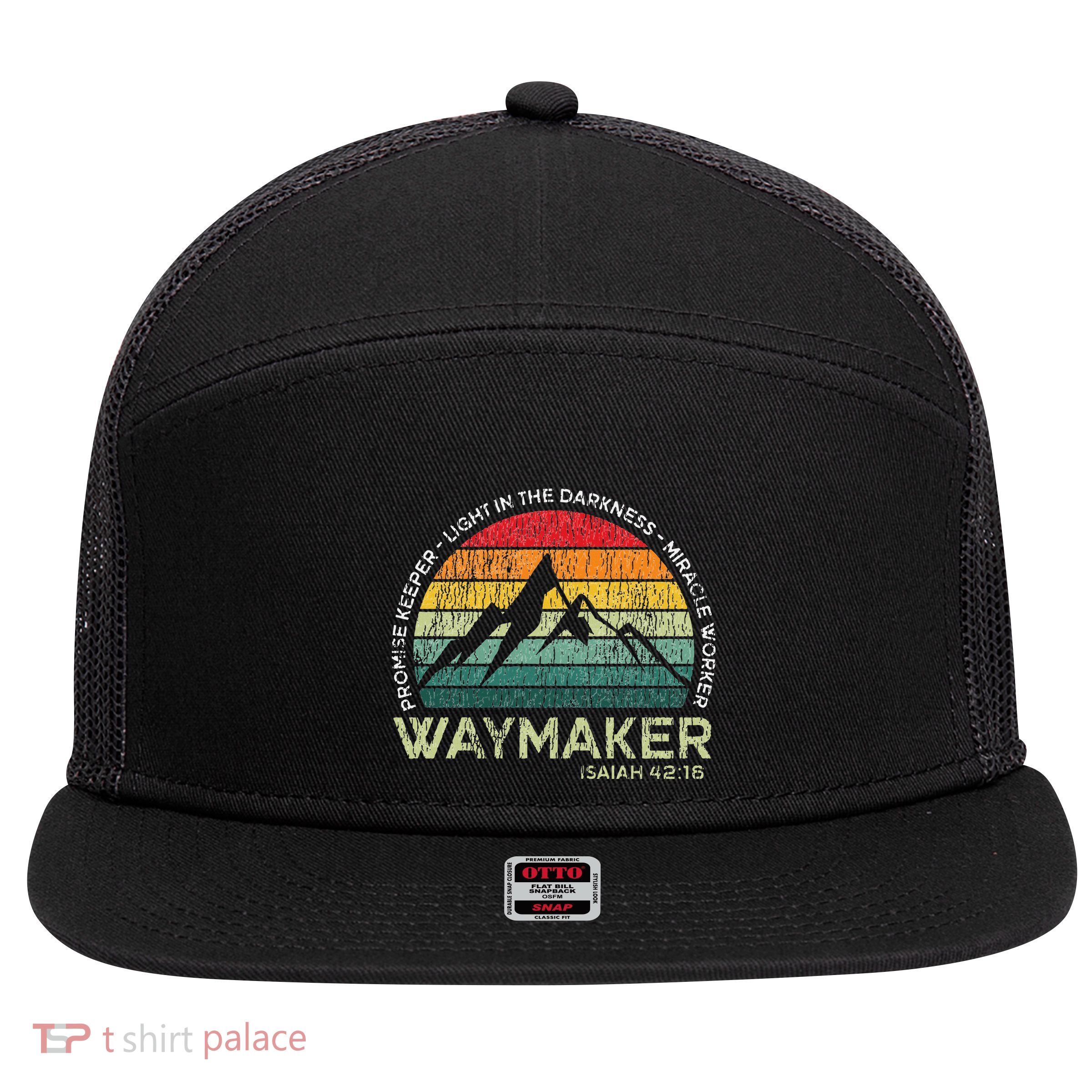 Vintage Waymaker Promise Keeper Miracle Worker Christian 7 Panel Mesh Trucker Snapback Hat