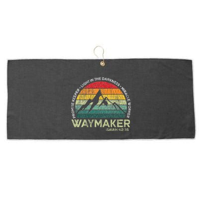 Vintage Waymaker Promise Keeper Miracle Worker Christian Large Microfiber Waffle Golf Towel