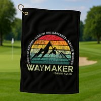 Vintage Waymaker Promise Keeper Miracle Worker Christian Golf Towel