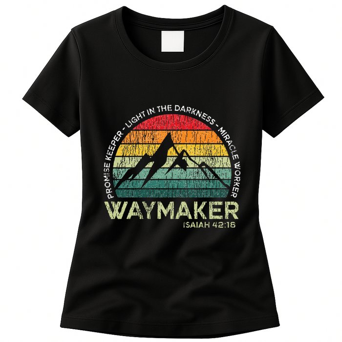 Vintage Waymaker Promise Keeper Miracle Worker Christian Womens T-Shirt