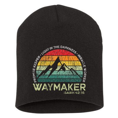 Vintage Waymaker Promise Keeper Miracle Worker Christian Short Acrylic Beanie