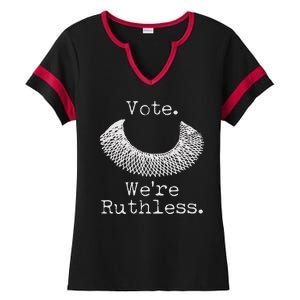 Vote We're Ruthless RBG Ruth Bader Ginsburg Ladies Halftime Notch Neck Tee