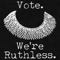 Vote We're Ruthless RBG Ruth Bader Ginsburg Ladies PosiCharge Tri-Blend Wicking Tank