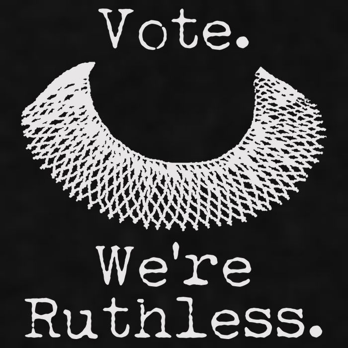Vote We're Ruthless RBG Ruth Bader Ginsburg Ladies PosiCharge Tri-Blend Wicking Tank