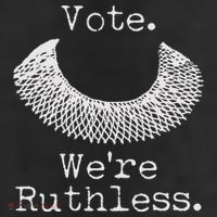 Vote We're Ruthless RBG Ruth Bader Ginsburg 7 Panel Mesh Trucker Snapback Hat