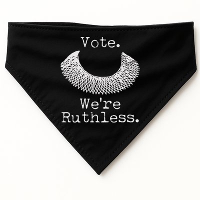 Vote We're Ruthless RBG Ruth Bader Ginsburg USA-Made Doggie Bandana