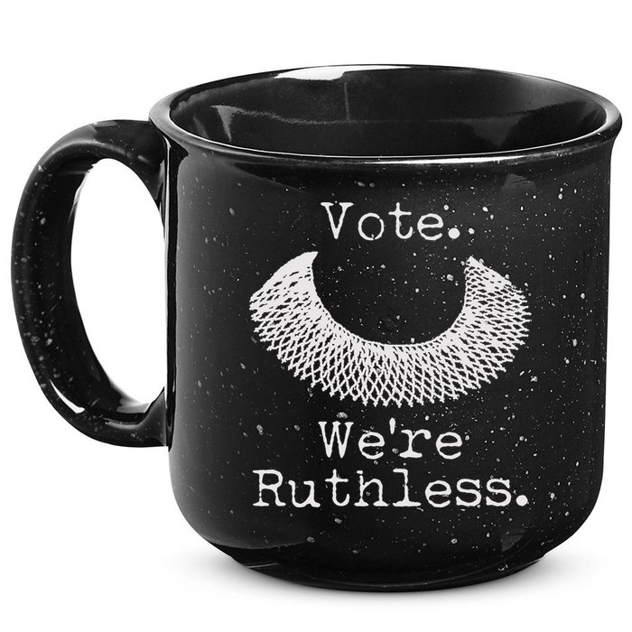 Vote We're Ruthless RBG Ruth Bader Ginsburg 15oz Campfire Ceramic Mug