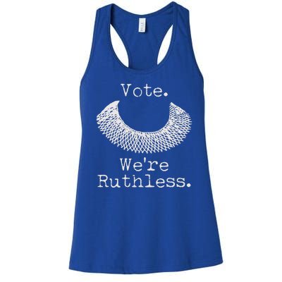 Vote We're Ruthless RBG Ruth Bader Ginsburg Women's Racerback Tank