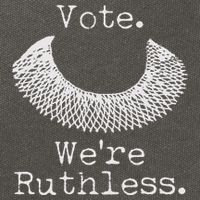 Vote We're Ruthless RBG Ruth Bader Ginsburg Cotton Canvas Backpack