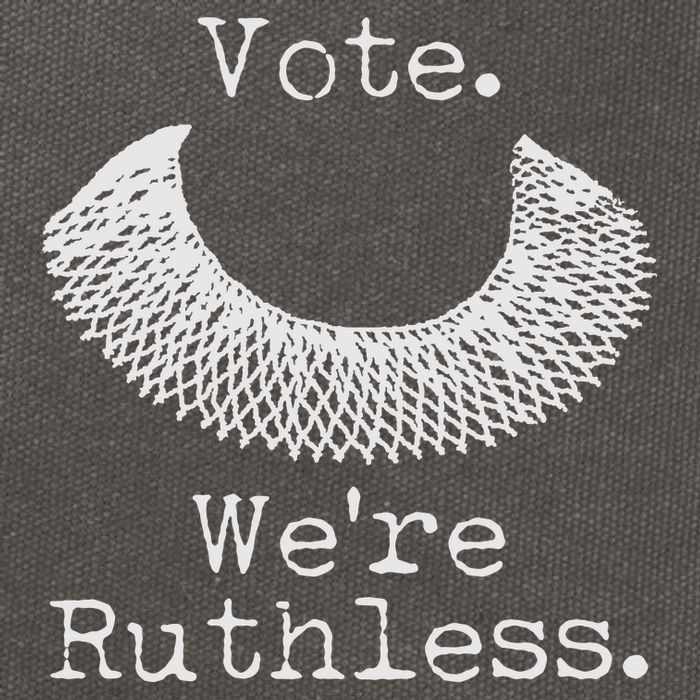 Vote We're Ruthless RBG Ruth Bader Ginsburg Cotton Canvas Backpack