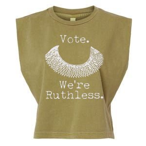 Vote We're Ruthless RBG Ruth Bader Ginsburg Garment-Dyed Women's Muscle Tee