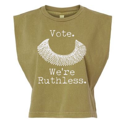 Vote We're Ruthless RBG Ruth Bader Ginsburg Garment-Dyed Women's Muscle Tee