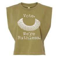 Vote We're Ruthless RBG Ruth Bader Ginsburg Garment-Dyed Women's Muscle Tee