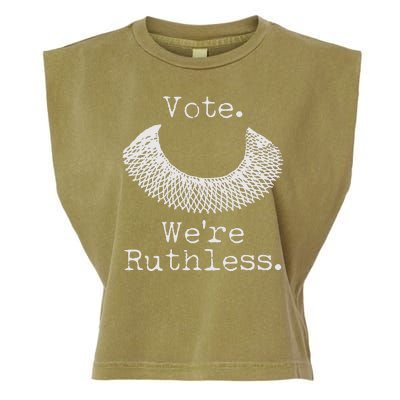 Vote We're Ruthless RBG Ruth Bader Ginsburg Garment-Dyed Women's Muscle Tee