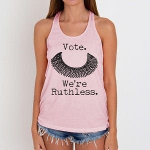 Vote We're Ruthless RBG Ruth Bader Ginsburg Women's Knotted Racerback Tank