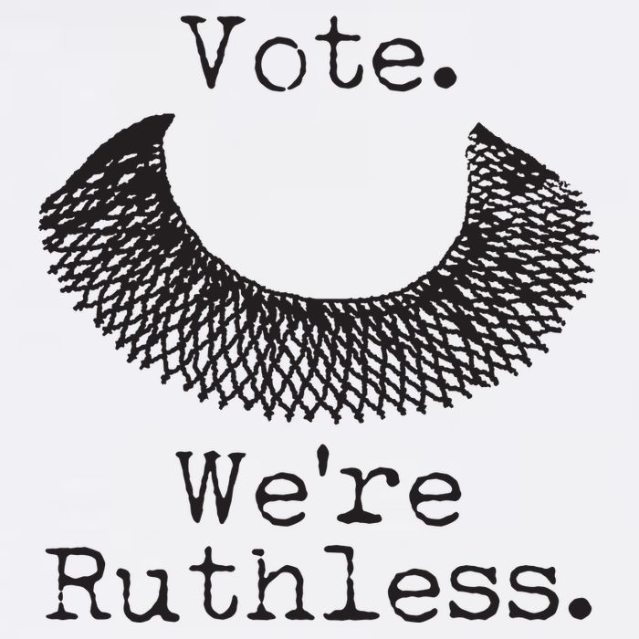 Vote We're Ruthless RBG Ruth Bader Ginsburg Garment-Dyed Sweatshirt