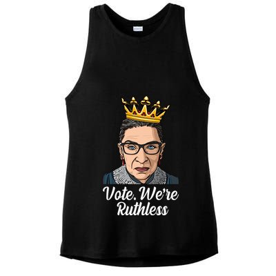 Vote We're Ruthless Ruth Bader Ginsburg Equal Rights Ladies PosiCharge Tri-Blend Wicking Tank