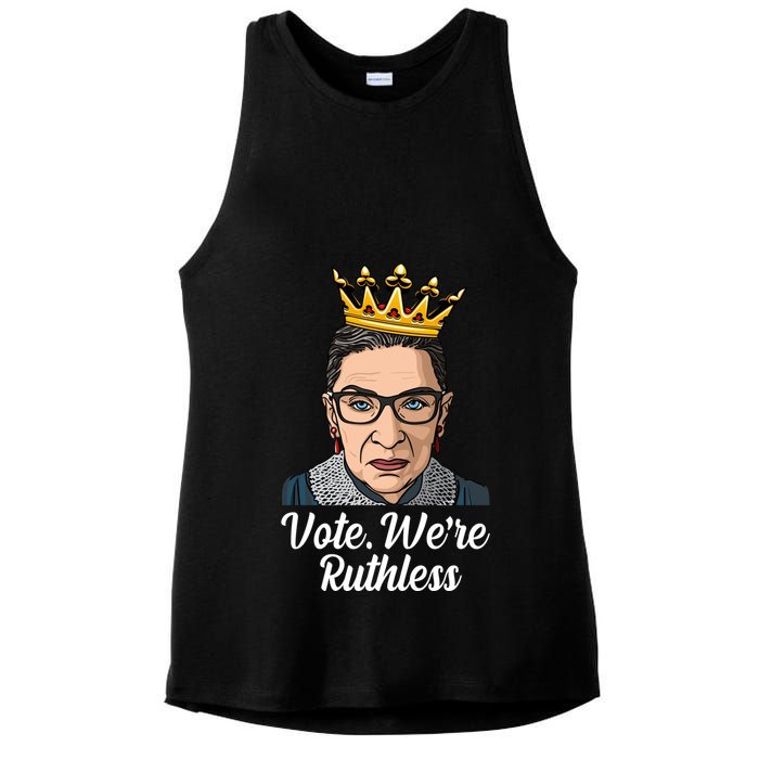 Vote We're Ruthless Ruth Bader Ginsburg Equal Rights Ladies PosiCharge Tri-Blend Wicking Tank